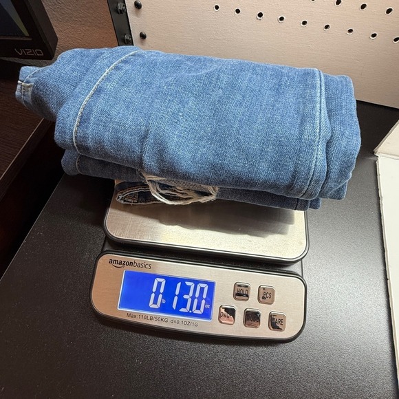 Tractr Kids Jeans Size 16 Distressed Denim Straight Leg Ripped Raw Hem Blue - Picture 8 of 8